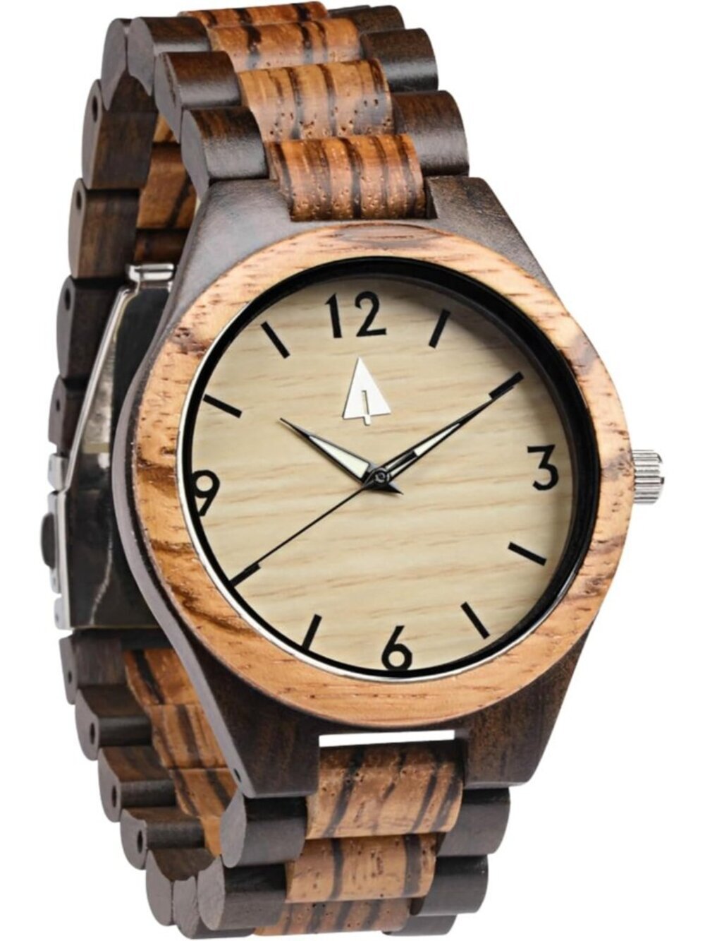 Men's Brown Great Japanese Quartz Analog Adjustable Stylish Exotic Wooden Watch